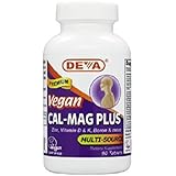 Deva Vegan Vitamins Calcium, Magnesium Plus  90 Tablets (Pack of 2)