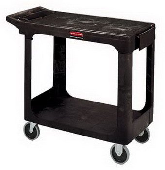 Rubbermaid Cart Utility 4505 Series Black Two Flat
