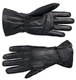 Harley-Davidson® Men's Torque Gauntlet Leather Gloves. Harley-Davidson® Motorcycles rubberized graphic. 98203-07VM