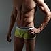 XUBA Mens Low Rise Sexy Underwear Trunk Boxer Brief Green XB04