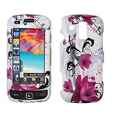 Premium White with Purple Flowers Design Snap-On Cover Hard Case Cell Phone ....