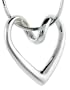 Flawless Sterling Silver Floating Heart, 13/16" X 13/16"