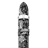 MICHELE 18mm Black Lace Calfskin Strap
