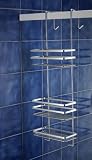 Satina Chrome Hanging Shower Cubicle Tidy Swedish Made 79cm