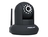 Foscam FI8608W Wirless N and H.264 Network Wireles IP Camera. IR CUT For True Color, Support up to 32G SD Card, 100-Channels Recording Software.Pan Tilt 300° 120° , Night Vision and 67° Viewing Angle (Black Newest Model)