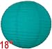 Dark Teal Blue Green Chinese/Japanese Paper Lantern/Lamp 18 Diameter - Just Artifacts Brand