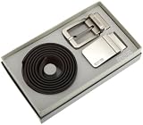 Kenneth Cole Reaction Mens Box Belt Gift Set, Black/Brown, 42