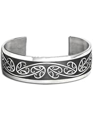 Sterling Silver Tahitian Maori Koru Bracelet . Made in USA.