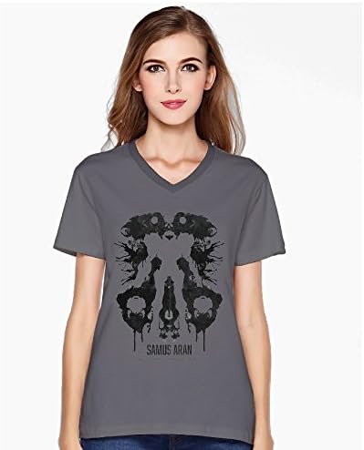 Women's Samus Aran Post Traumatic Stress Disorder V-neck Short T-shirt Tee