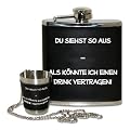 Fun-Shirts & Fun-Artikel Flachmann-Set "Du siehst so aus ..."