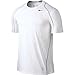 NIKE Men's Pro Fitted Short Sleeve Shirt, White/Matte Silver/Black, X-Large