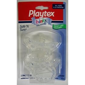 Playtex Binky Safe n Sure Pacifiers Silicone 0-24 months