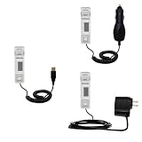 Deluxe Kit for the Samsung Yepp YP-U2 includes a USB cable with Car and Wall Charger - Gomadic Brand w/ TipExchange Technology