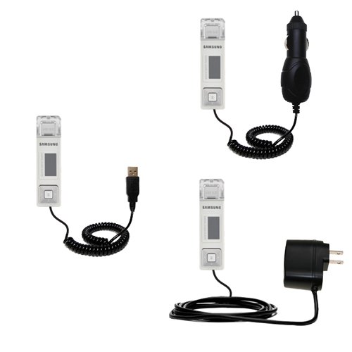 Deluxe Kit for the Samsung Yepp YP-U2 includes a USB cable with Car and Wall Charger - Gomadic Brand w/ TipExchange Technology