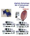 P 120 dig. Satanlage 4 TN, 85 Alu rot, 4 x SL 65