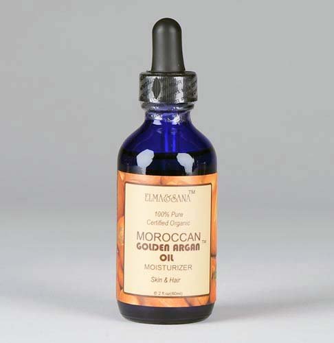 ELMA&SANA®Golden Argan Oil 100 % Pure Cold Pressed Virgin Organic Certified By Ecocert-2oz(60ml)