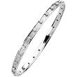 14K White Gold Diamond Bangle Bracelet - 0.75 Ct.