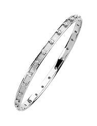 14K White Gold Diamond Bangle Bracelet - 0.75 Ct. -- LIFETIME WARRANTY