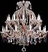 Metropolitan N950908 Crystals & Fruit 8 Light Single Tier Chandelier in Antique Bronze with Colored 