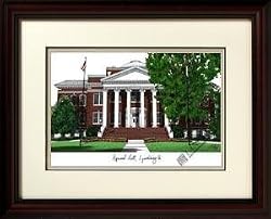 Lynchburg College Alma Mater Alma Mater 14x18 Lithograph in Mahogany Frame