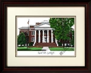 Lynchburg College Alumnus Alumnus 14x18 Mahogany Framed Collegiate Lithograph