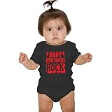 Baby Rock 'n Roll One-Piece, Baby Brothers Rock, Black, 18-24