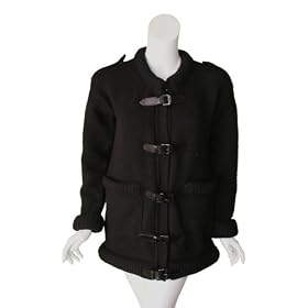 BURBERRY Wool Cashmere Sweater Coat in Black