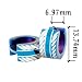 Blue Side Stainless Steel Mens Hoop Earrings image 3