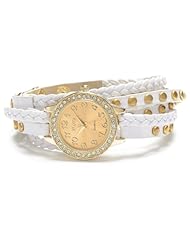 XOXO Womens XO5603 White Braided Wrap Watch