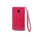 IZENGATE Samsung Galaxy S5 Sport (SM-G860P) Wallet Case - Executive Premium PU Leather Flip Cover Folio with Stand (Deep Rose Pink)