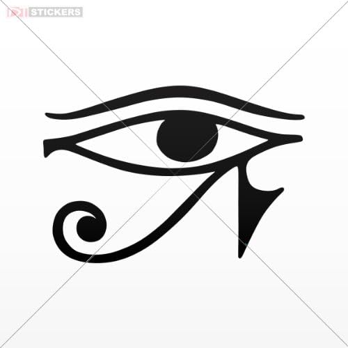 Sticker Decal Horus Eye Size: 4 X 2.7 Inches Black