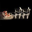 Rentierschlitten mit Weihnachtsmann Weihnachtsdeko beleuchtet