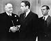 HUMPHREY BOGART AS SAM SPADE, SYDNEY GREENSTREET AS KASPER GUTMAN, ELISHA COOK JR. AS WILMER COOK FROM THE MALTESE FALCON #1 - BLACK & WHITE Movie Photo- MEDIUM Size Print - SIZE 14x11" (36x28cm)