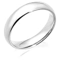 18k White Gold 5mm Comfort Fit Men's Wedding Band