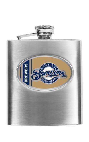 Simran HFMLB-Brewers Milwaukee Brewers Hip Flask