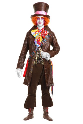 Mens Electric Mad Hatter Mens Costume (Hat/Gloves/Wig/Make-Up not included)