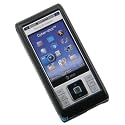 Crystal Hard Solid Black Cover Case + Black Swivel Belt Clip for Sony Ericsson C905 AT&T[WCM348]