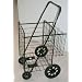 BLACK -Jumbo Folding Cart with Double Basket -can carry 150 lbs-Cart Size: 41.75"h x 24"w x 21"d