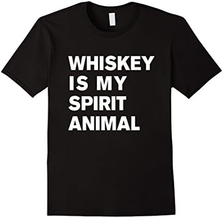 Men's Whiskey is my spirit animal t-shirt XL Black
