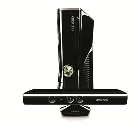 Xbox 360 - Konsole Slim 250 GB inkl. Kinect Sensor + Kinect Adventures, schwarz-glänzend
