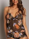 La Fee Verte Silk Camisole Gypsy Rose Black