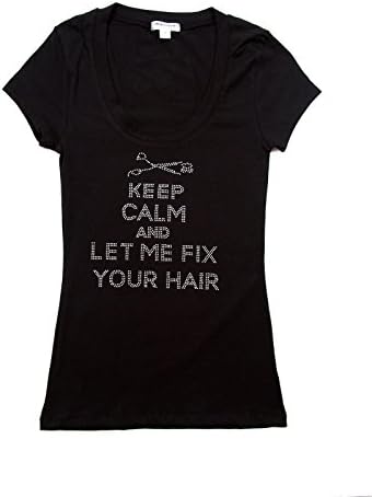 Simply Savvy Co Women's Keep Calm and Let Me Fix Your Hair T-shirt
