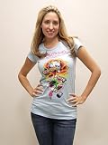 Ed Hardy - ED HARDY GOLDEN ROSE OF LOVE TSHIRT IN LIGHT BLUE