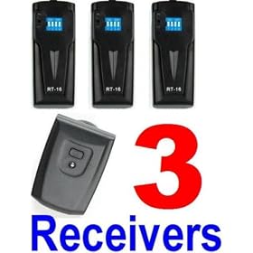 Wireless STUDIO Flash TRIGGER RT-16 with 3 RECEIVERS 16-Channel: Camera &amp; Photo