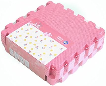 Solid Color Multi-purpose Foam Floor Mats Each Tile 30x30x1.0cm (Pink)