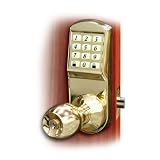 Poker Keyless Knob Lockset home security system polished brass