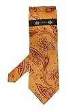 Phat Farm - Phat Farm Orange and Rust Exploded Paisley Tie