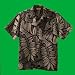 Camp Shirts -Leaf Print South Sea Black