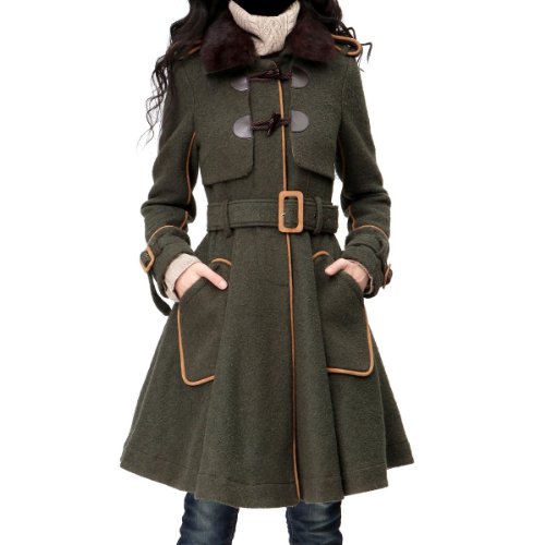 (アートカー)Artka 大人可愛い レディーズスリムロングダッフルウール混コート FA10138D