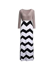 Scoop Neck Striped Print Stretchy Polyester/Spandex Empire   Waistline Cocktail Full Length Evening Dress/Bridesmaid Dress/Party Dress/Maxi Dress 